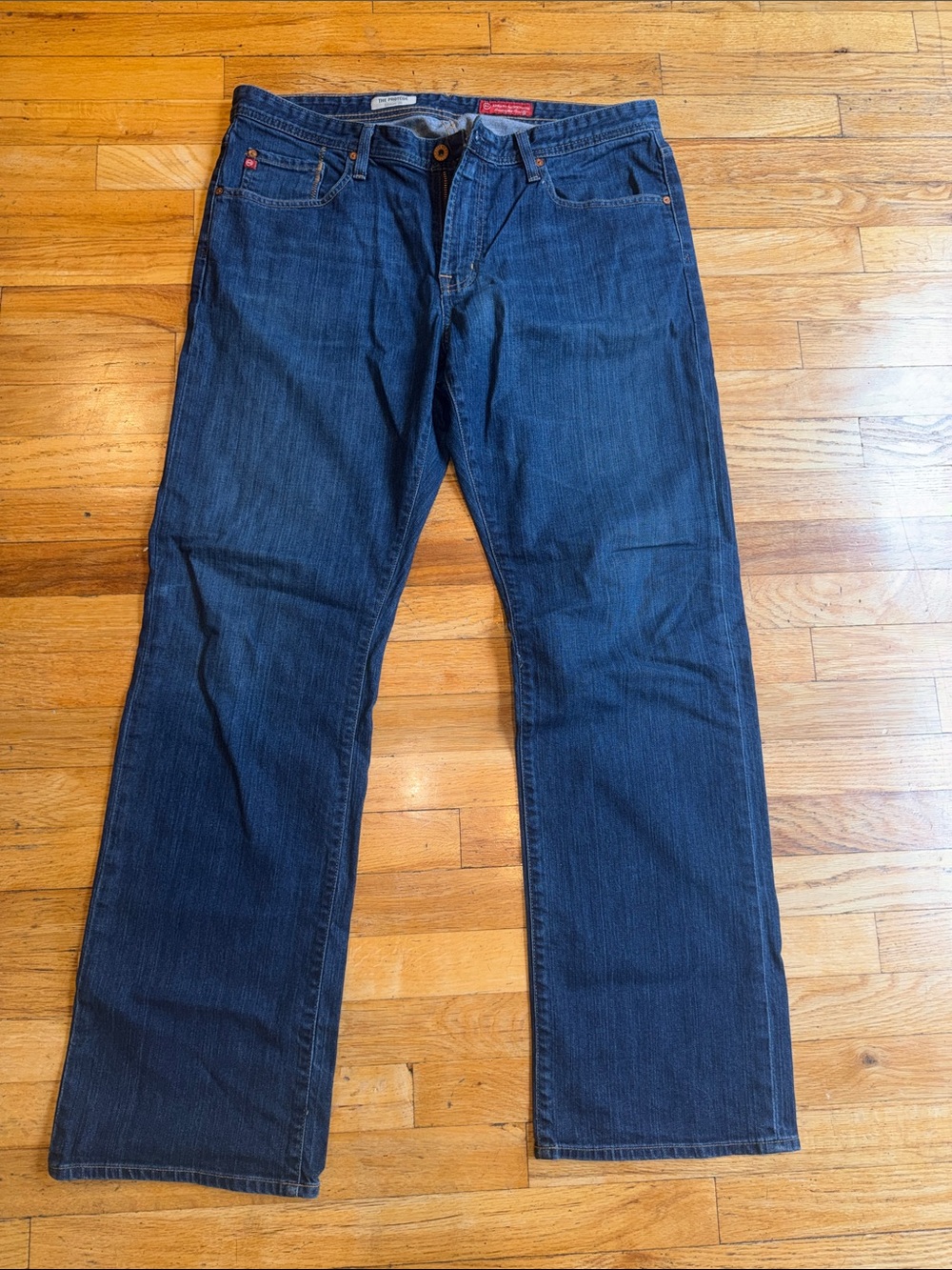 Ag Adriano Goldschmmied Men's Deep Blue Straight Jeans